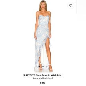 Light blue and white gown